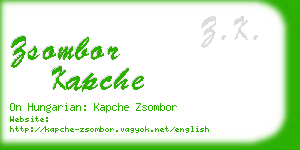 zsombor kapche business card